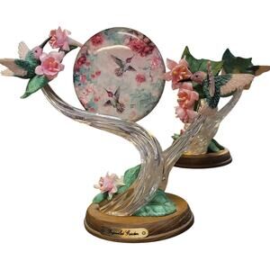 Bejeweled Garden Lena Liu Secret Garden Hummingbirds 2004 Bradford Exchange S608